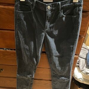 LOFT Charcoal Corduroy Trousers